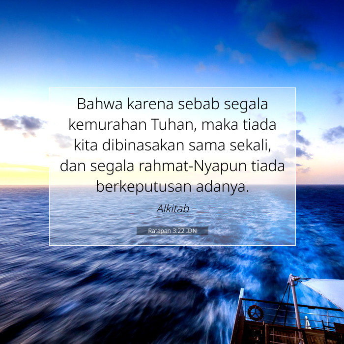 Ratapan 3:22 Komentar Alkitab
