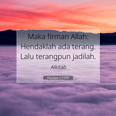 Kejadian 1:3 Ayat Alkitab Dijelaskan