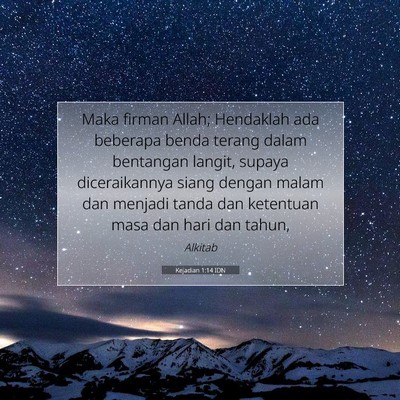 Kejadian 1:14 Ayat Alkitab Dijelaskan