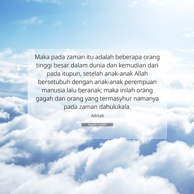 Kejadian 6:4 Ayat Alkitab Dijelaskan