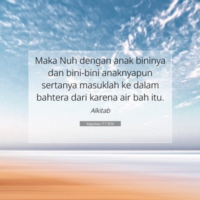 Kejadian 7:7 IDN Gambar Ayat Alkitab
