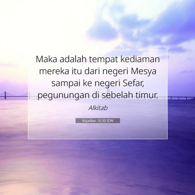 Kejadian 10:30 IDN Gambar Ayat Alkitab
