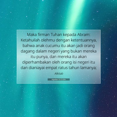 Kejadian 15:13 Ayat Alkitab Dijelaskan
