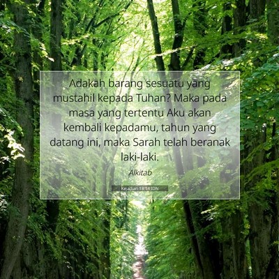 Kejadian 18:14 IDN Gambar Ayat Alkitab