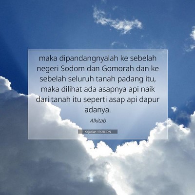 Kejadian 19:28 Ayat Alkitab Dijelaskan