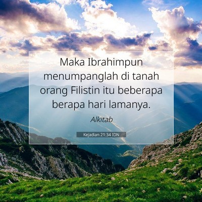 Kejadian 21:34 Ayat Alkitab Dijelaskan