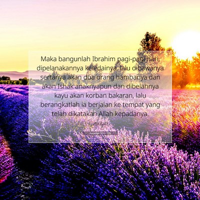 Kejadian 22:3 IDN Gambar Ayat Alkitab