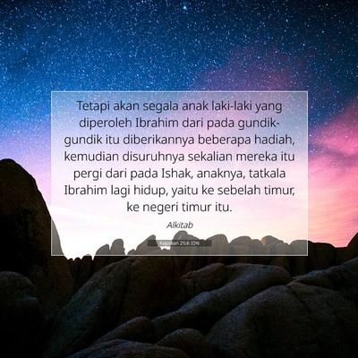 Kejadian 25:6 IDN Gambar Ayat Alkitab