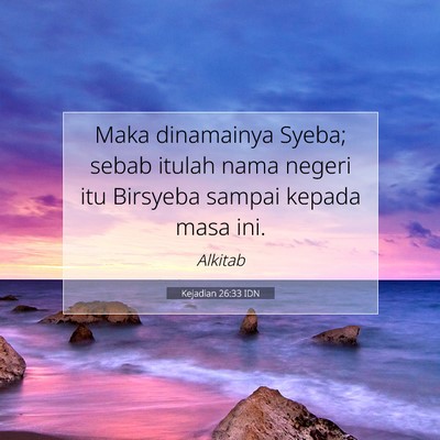Kejadian 26:33 Ayat Alkitab Dijelaskan
