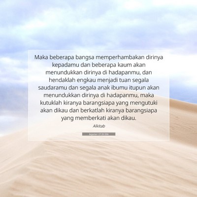 Kejadian 27:29 Ayat Alkitab Dijelaskan
