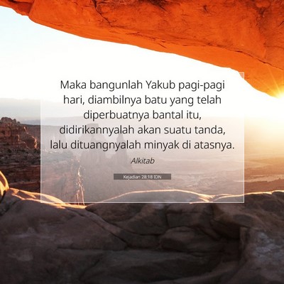 Kejadian 28:18 Ayat Alkitab Dijelaskan
