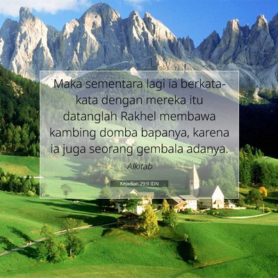 Kejadian 29:9 Ayat Alkitab Dijelaskan