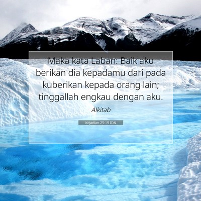 Kejadian 29:19 Ayat Alkitab Dijelaskan