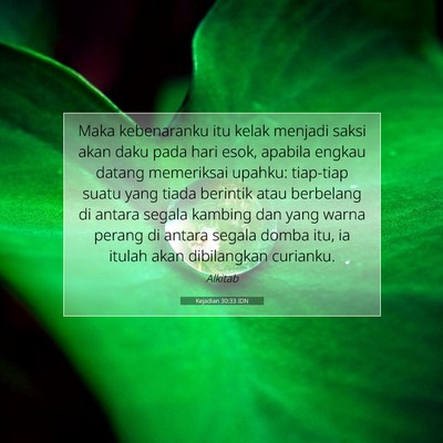 Kejadian 30:33 Ayat Alkitab Dijelaskan