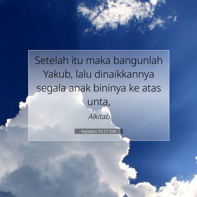 Kejadian 31:17 Ayat Alkitab Dijelaskan