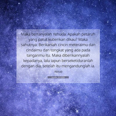 Kejadian 38:18 Ayat Alkitab Dijelaskan