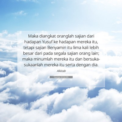 Kejadian 43:34 IDN Gambar Ayat Alkitab