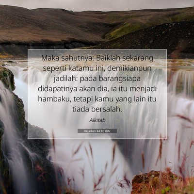 Kejadian 44:10 Ayat Alkitab Dijelaskan