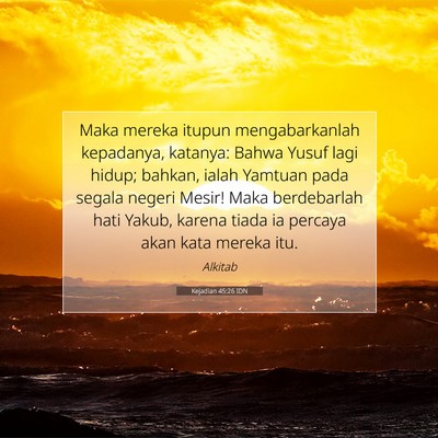 Kejadian 45:26 Ayat Alkitab Dijelaskan