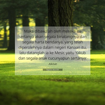 Kejadian 46:6 Ayat Alkitab Dijelaskan