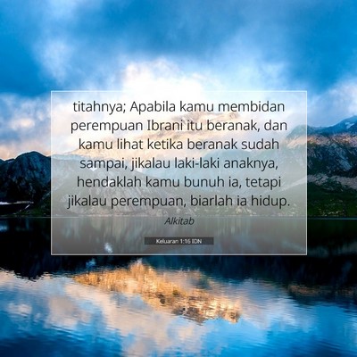Keluaran 1:16 Ayat Alkitab Dijelaskan