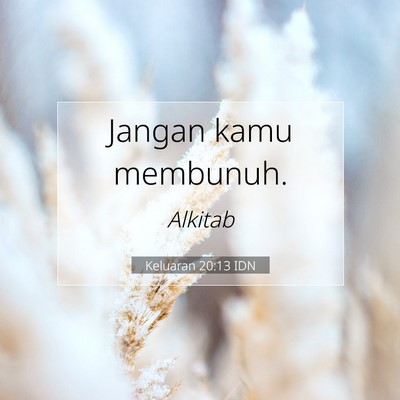 Keluaran 20:13 IDN Gambar Ayat Alkitab