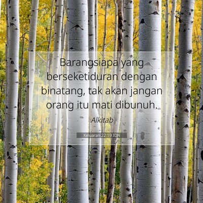 Keluaran 22:19 Ayat Alkitab Dijelaskan