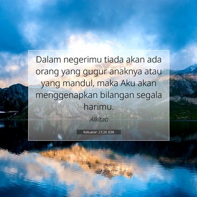 Keluaran 23:26 Ayat Alkitab Dijelaskan
