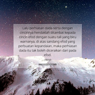 Keluaran 28:28 Ayat Alkitab Dijelaskan