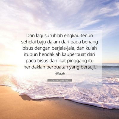 Keluaran 28:39 Ayat Alkitab Dijelaskan