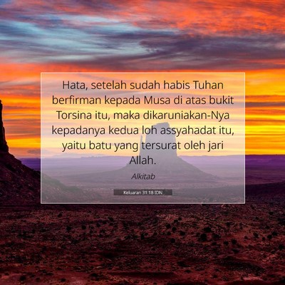 Keluaran 31:18 IDN Gambar Ayat Alkitab