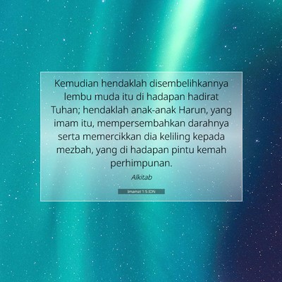 Imamat 1:5 Ayat Alkitab Dijelaskan