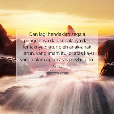Imamat 1:8 Ayat Alkitab Dijelaskan