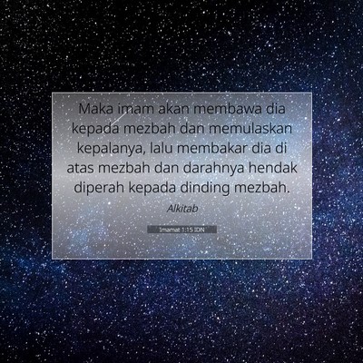 Imamat 1:15 Ayat Alkitab Dijelaskan