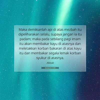 Imamat 6:12 IDN Gambar Ayat Alkitab