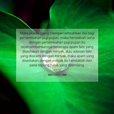 Imamat 7:12 Ayat Alkitab Dijelaskan