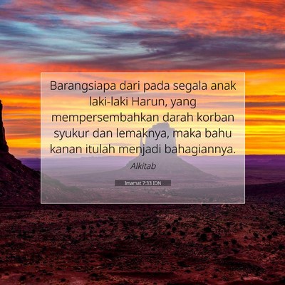 Imamat 7:33 Ayat Alkitab Dijelaskan