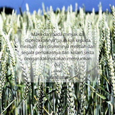 Imamat 8:11 Ayat Alkitab Dijelaskan