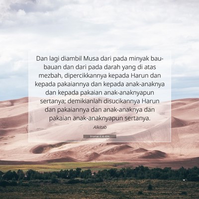 Imamat 8:30 Ayat Alkitab Dijelaskan