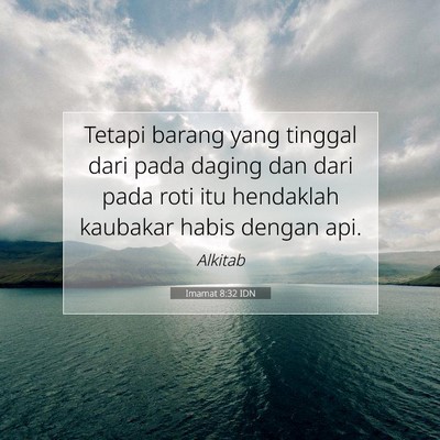 Imamat 8:32 Ayat Alkitab Dijelaskan