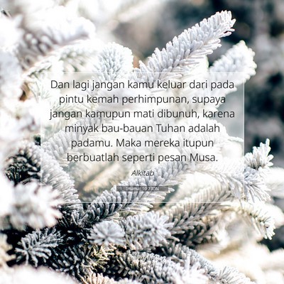 Imamat 10:7 Ayat Alkitab Dijelaskan