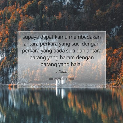 Imamat 10:10 Ayat Alkitab Dijelaskan