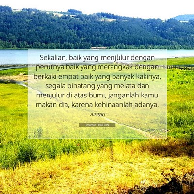 Imamat 11:42 Ayat Alkitab Dijelaskan