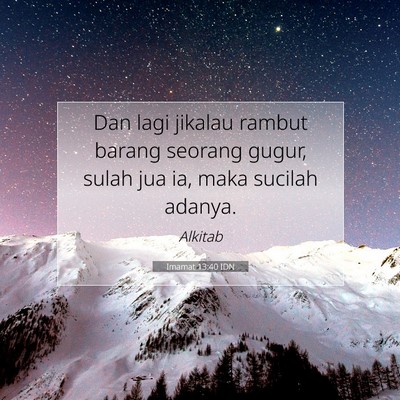 Imamat 13:40 Ayat Alkitab Dijelaskan