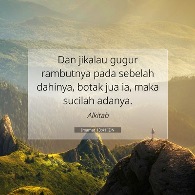 Imamat 13:41 Ayat Alkitab Dijelaskan