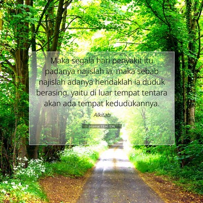 Imamat 13:46 Ayat Alkitab Dijelaskan