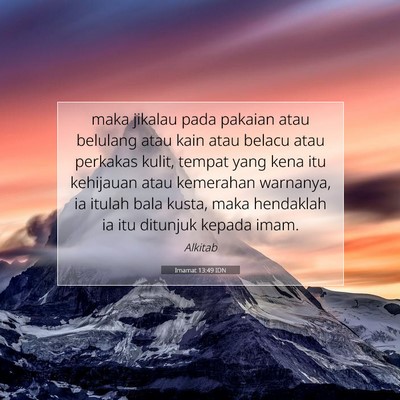 Imamat 13:49 Ayat Alkitab Dijelaskan