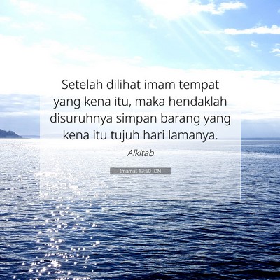Imamat 13:50 Ayat Alkitab Dijelaskan