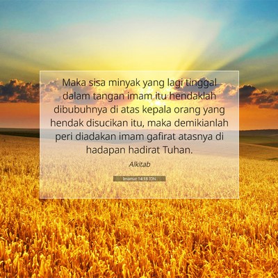 Imamat 14:18 Ayat Alkitab Dijelaskan