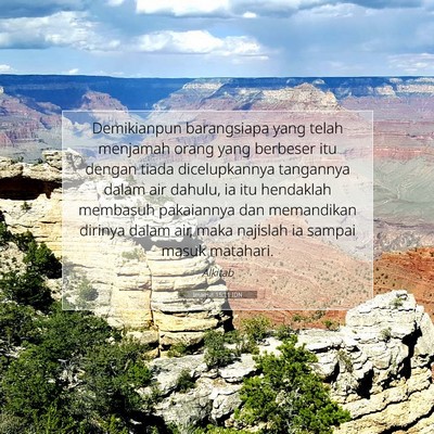 Imamat 15:11 Ayat Alkitab Dijelaskan